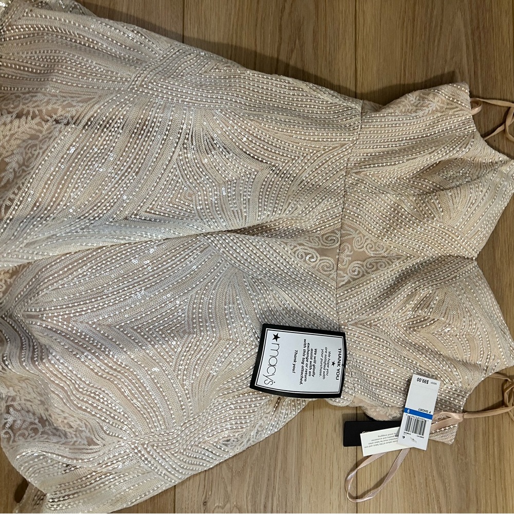 Macy’s Pearl-colored Sparkly Dress